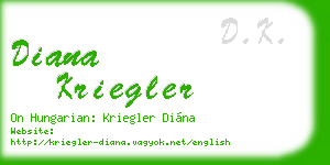diana kriegler business card